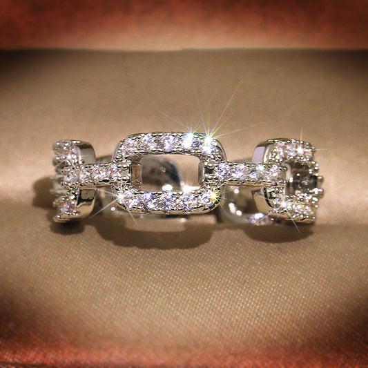Full Diamond Heart Ring