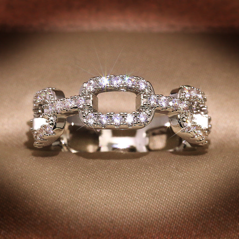 Full Diamond Heart Ring