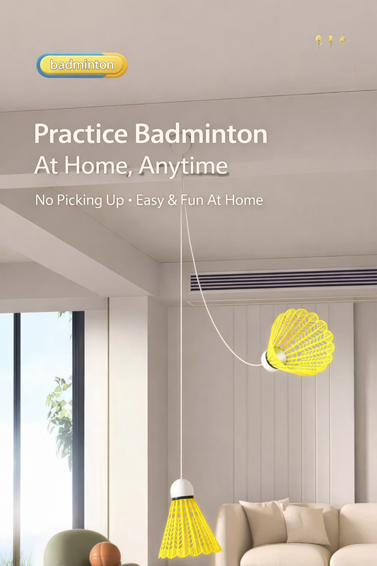 Badminton Solo Training Device with Automatic Rebound Line