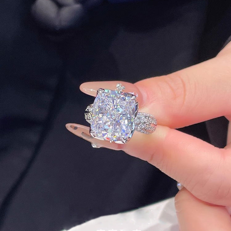 Yellow Diamond Snowflake Cut Ring