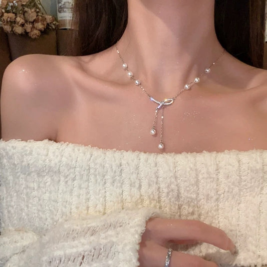 Titanium Steel Tassel Necklace (Non-Fading)