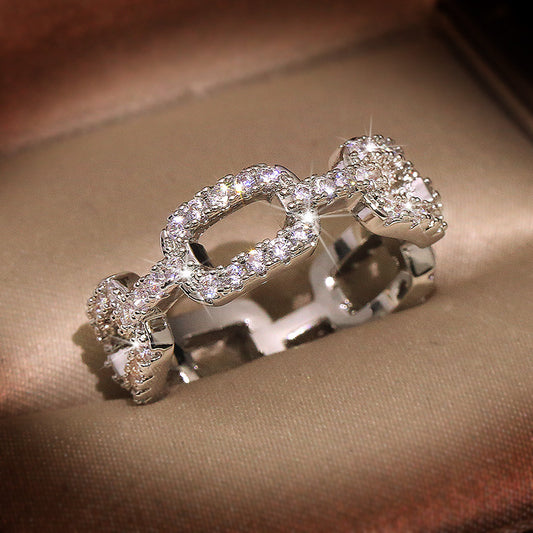 Full Diamond Heart Ring