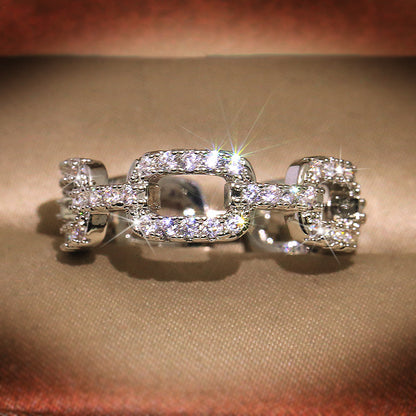 Full Diamond Heart Ring