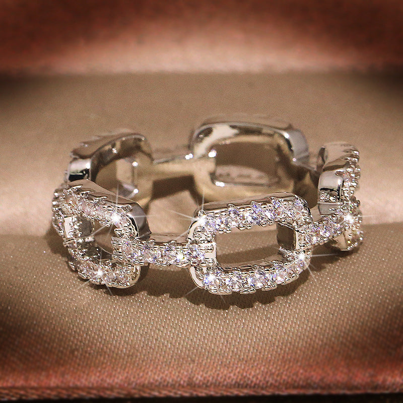 Full Diamond Heart Ring