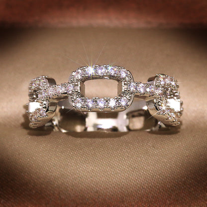Full Diamond Heart Ring