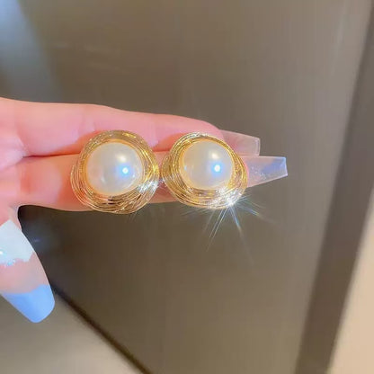 Vintage Metal Stud Earrings