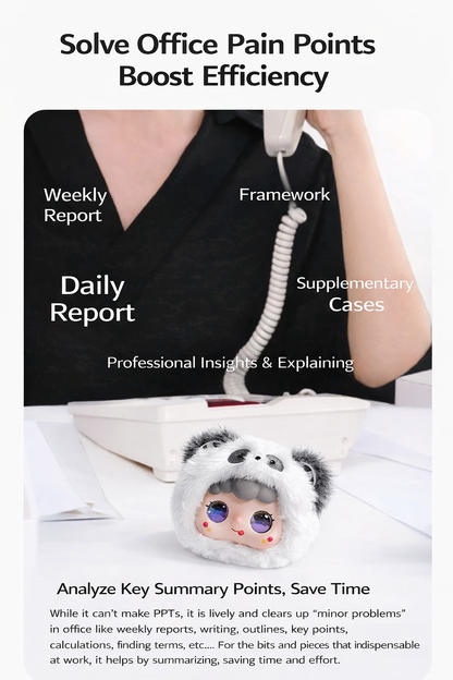 AI Smart Robot Electronic Pet Plush Doll Emotional Companion