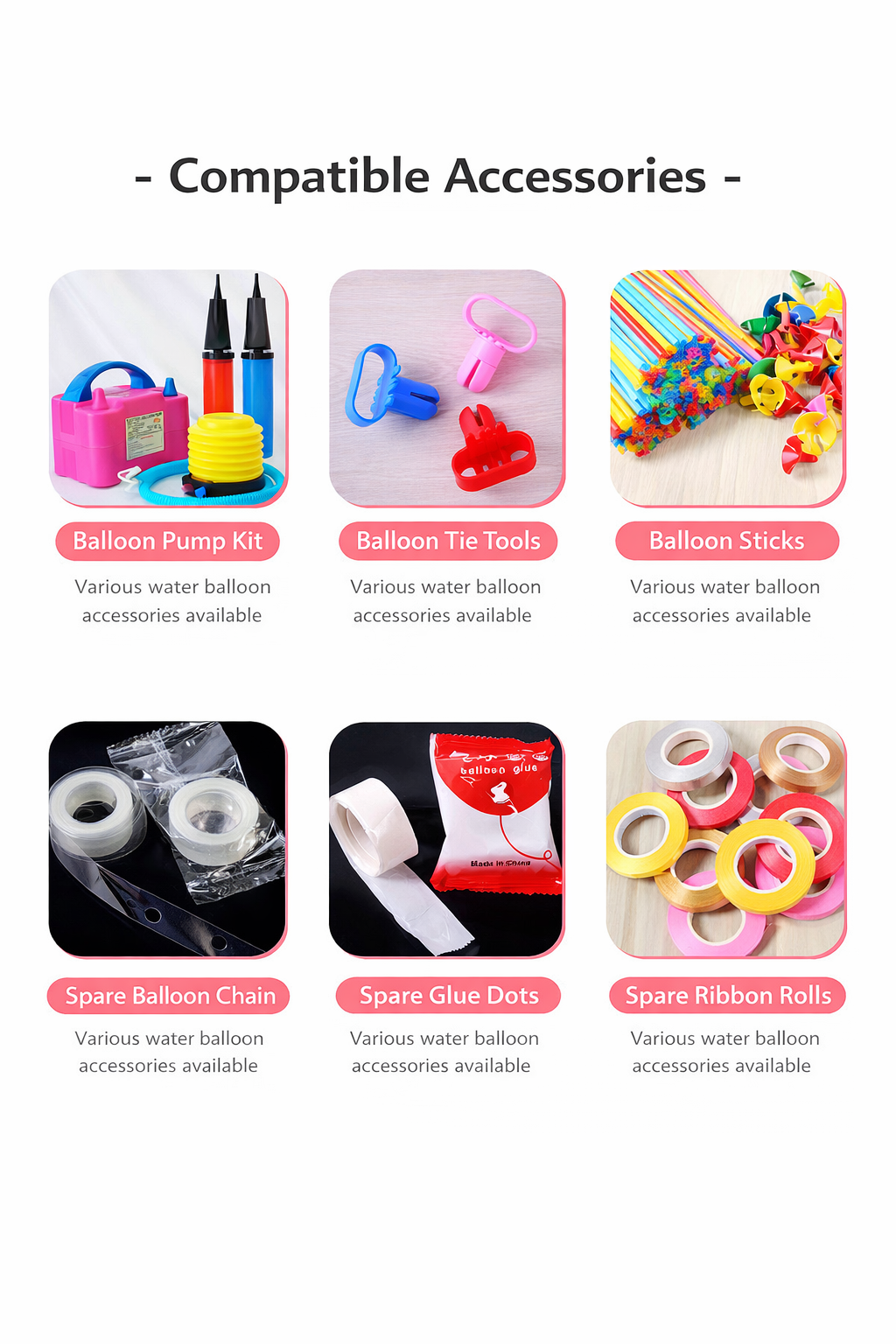 Quick Fill Water Balloons - Small Colored Water Bomb Balloons