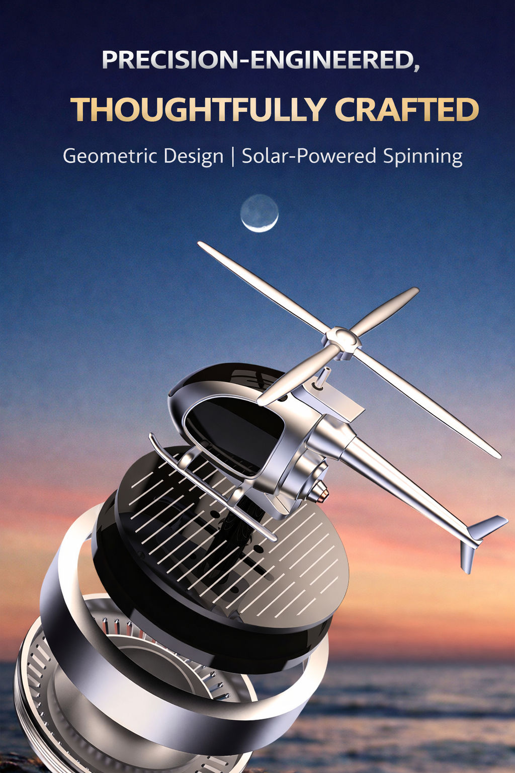 Solar-Powered Airplane Car Air Freshener Ornament