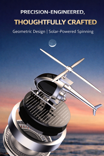 Solar-Powered Airplane Car Air Freshener Ornament