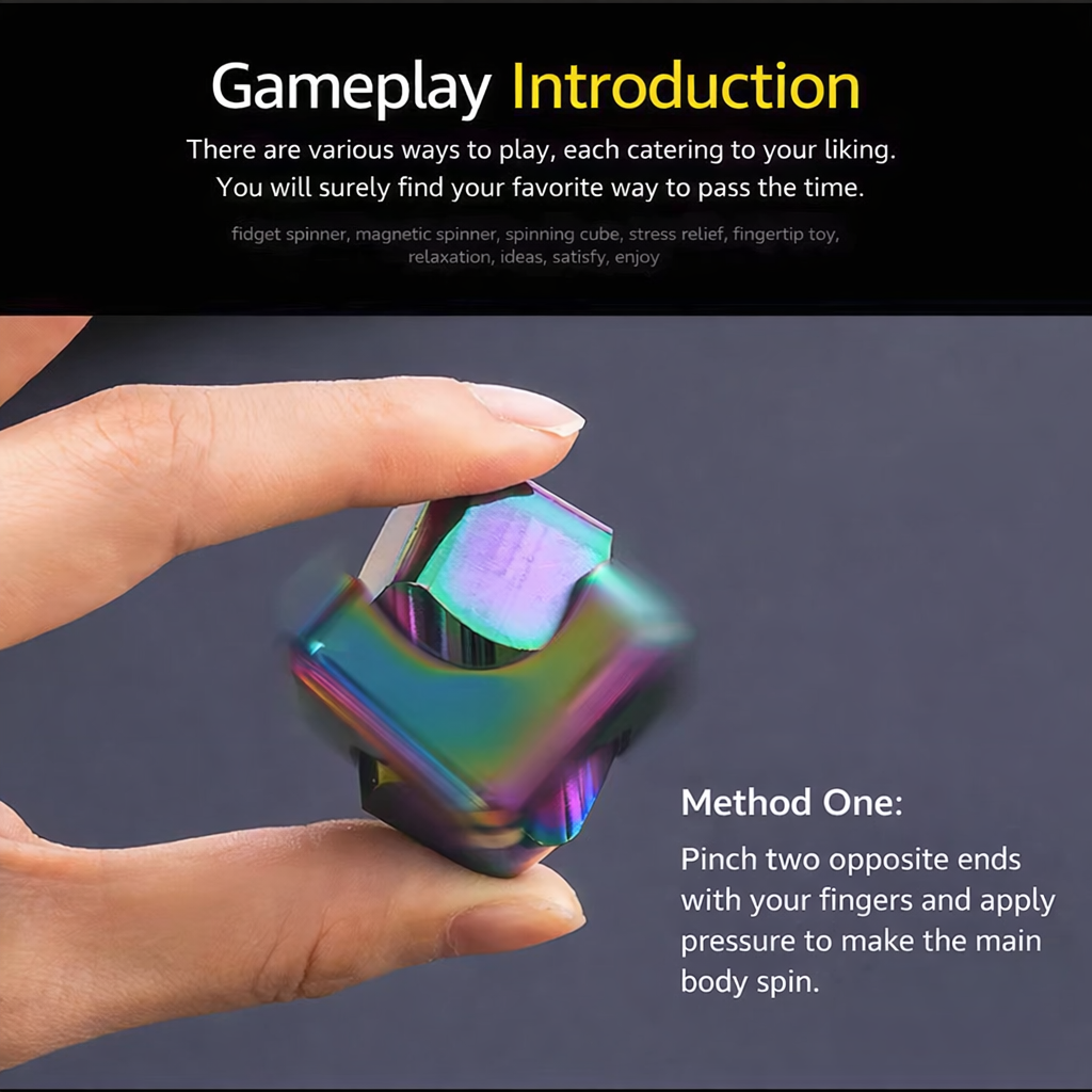 New Gear-Rotating Colorful Zinc Alloy Cube