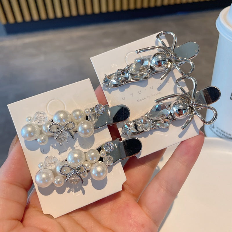 Pearl Rhinestone Hair Clip