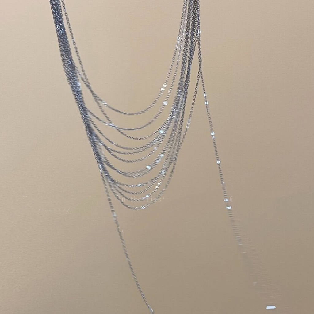 Layered Tassel Choker Necklace