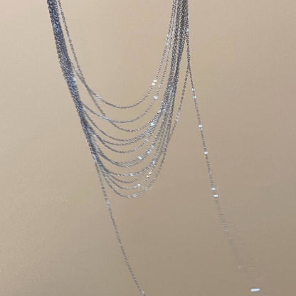 Layered Tassel Choker Necklace