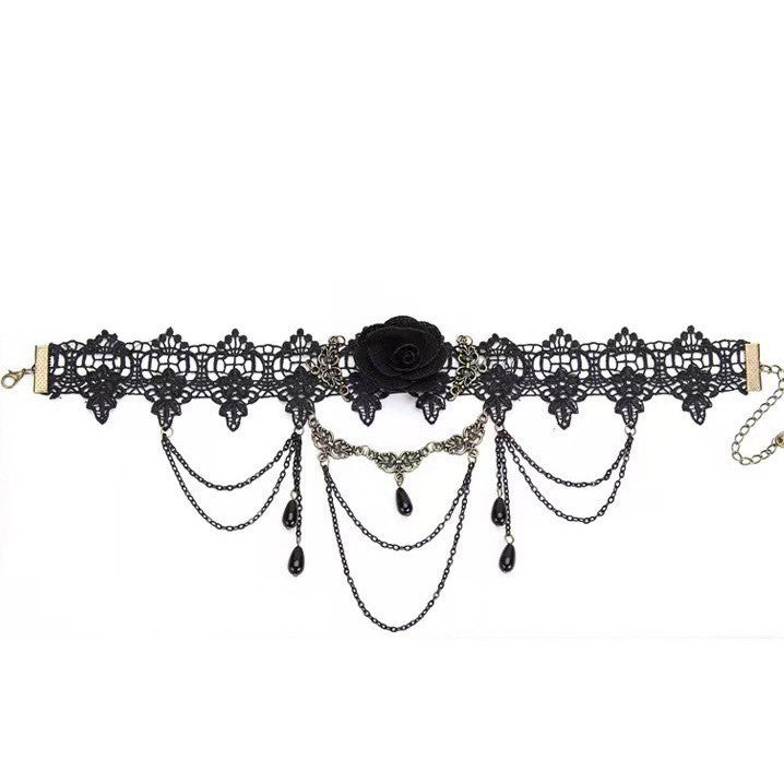 Black lace choker