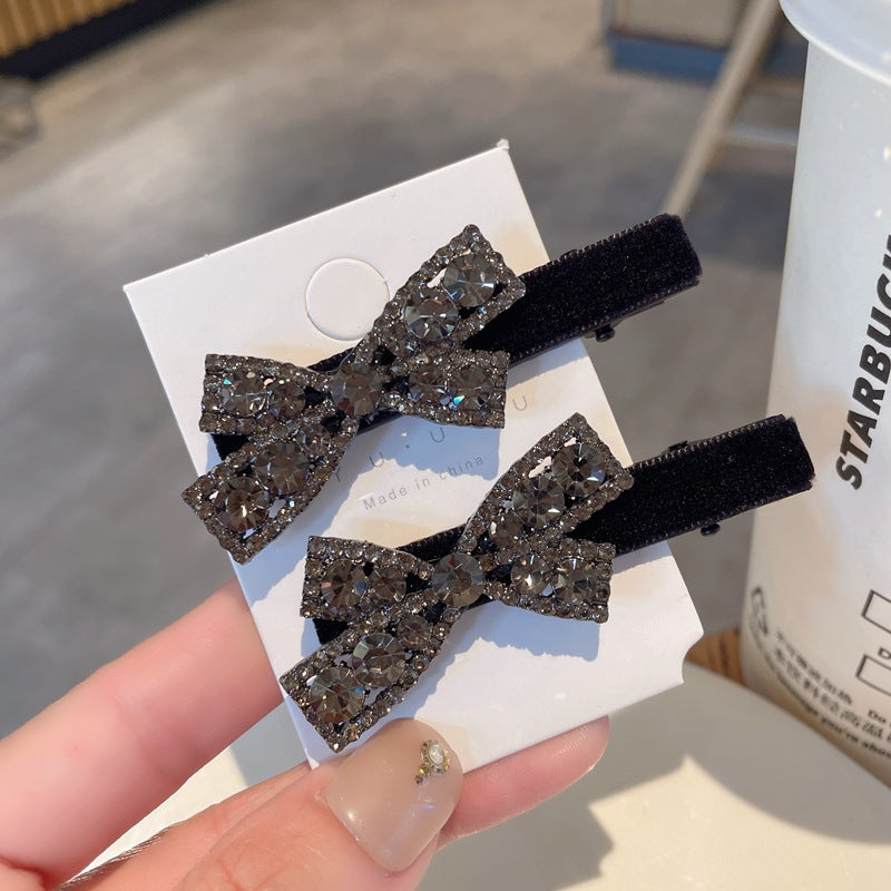 Bow Rhinestone Alligator Hair Clip