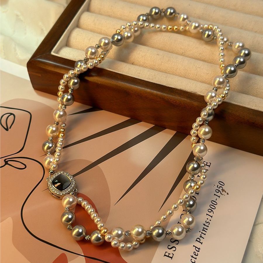 Crystal Pearl Necklace