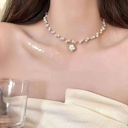 Camellia Pearl Necklace