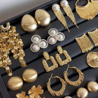 Vintage Metal Stud Earrings