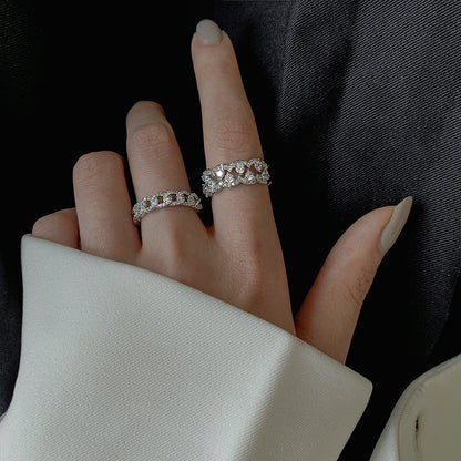 Fashionable Personalized Sparkling Open Ring