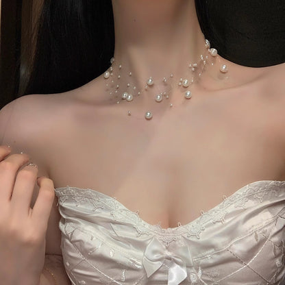 Luxury Chic Niche Elegant Pearl Necklace