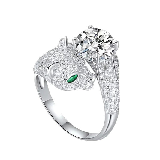 Leopard Head Luxury Ring with Full Diamond Setting