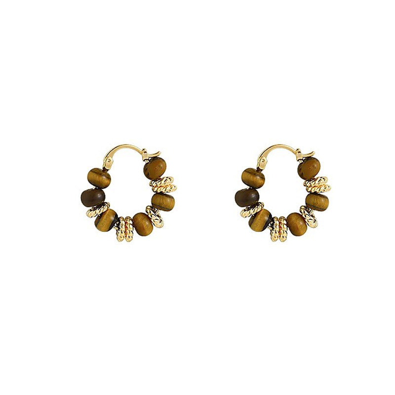 Coffee-colored/Brown Meru earrings