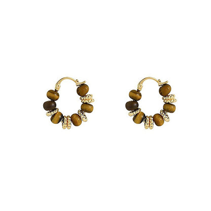 Coffee-colored/Brown Meru earrings
