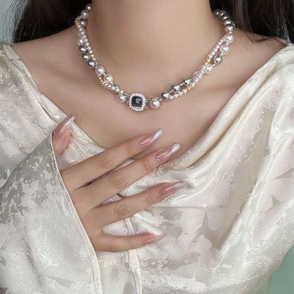 Crystal Pearl Necklace