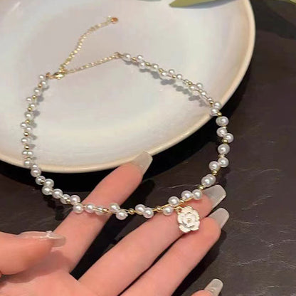 Camellia Pearl Necklace