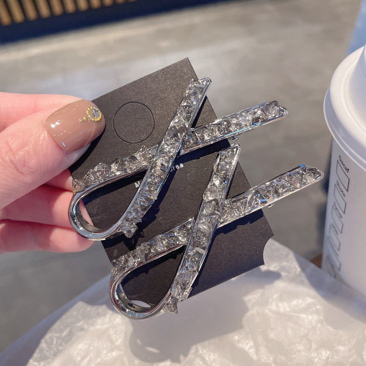 Crystal Criss-Cross Hair Clip