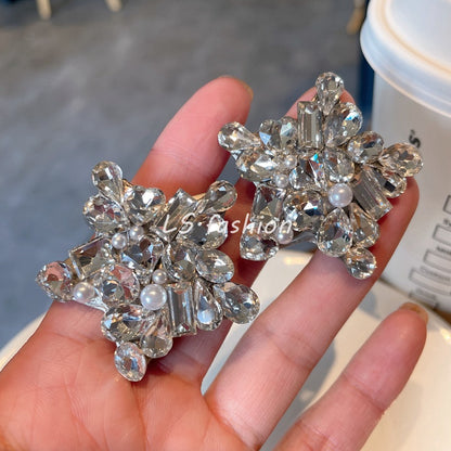 Crystal Pearl Star Hair Clip