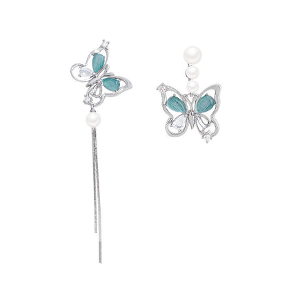 Crystal butterfly earrings