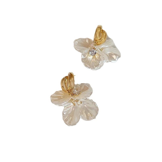 Sterling Silver Versatile Elegant Seashell Floral Earring Chains