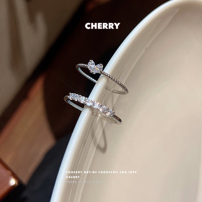 Heart Zircon Open Ring