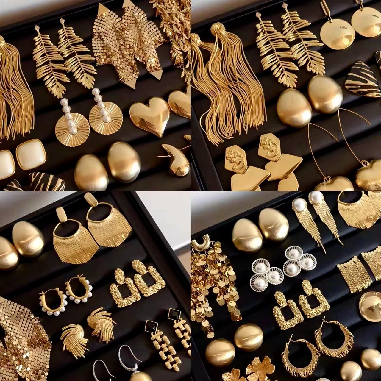 Vintage Metal Stud Earrings