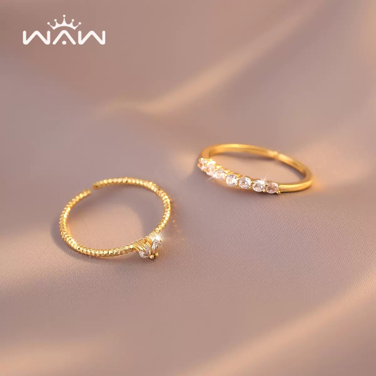 Heart Zircon Open Ring