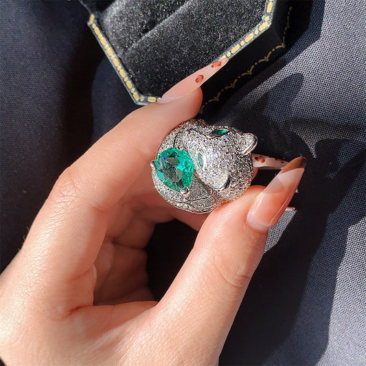 French-style vintage fox open ring
