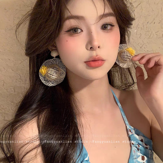 Bohemian Handmade Knitted Hat Earrings