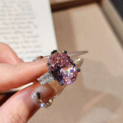 Pendant, Open Ring, Colored Gemstone, Pink Diamond, Earrings