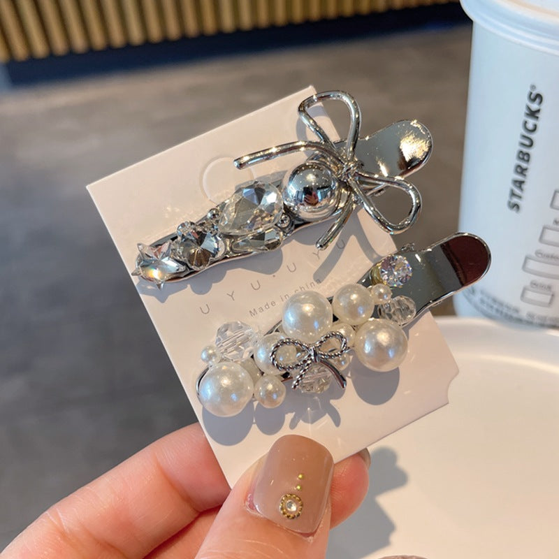 Pearl Rhinestone Hair Clip