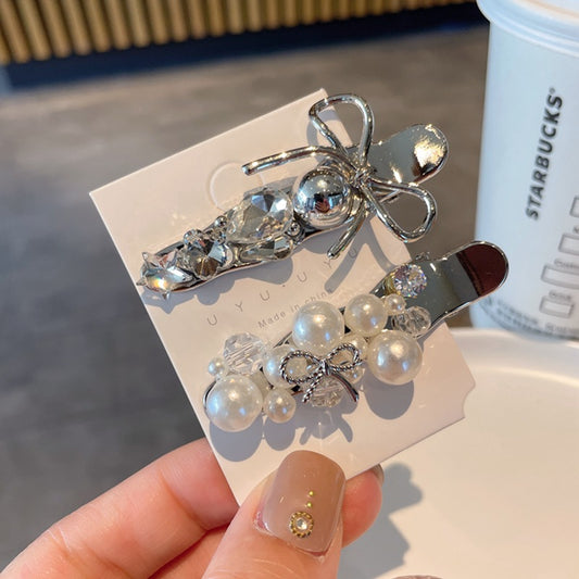 Pearl Rhinestone Hair Clip