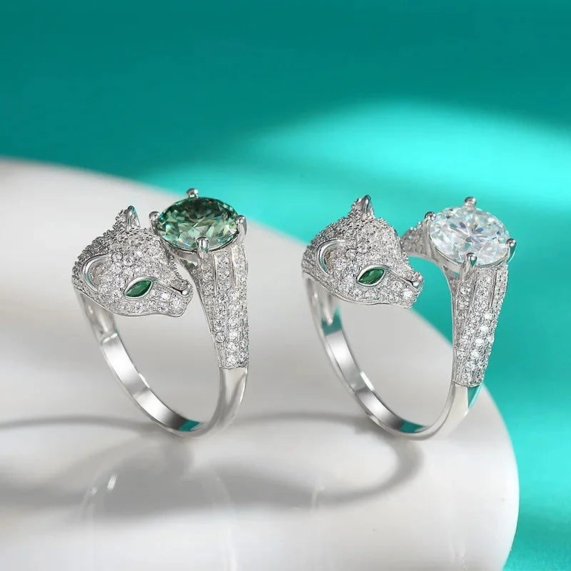 Leopard Head Luxury Ring with Full Diamond Setting