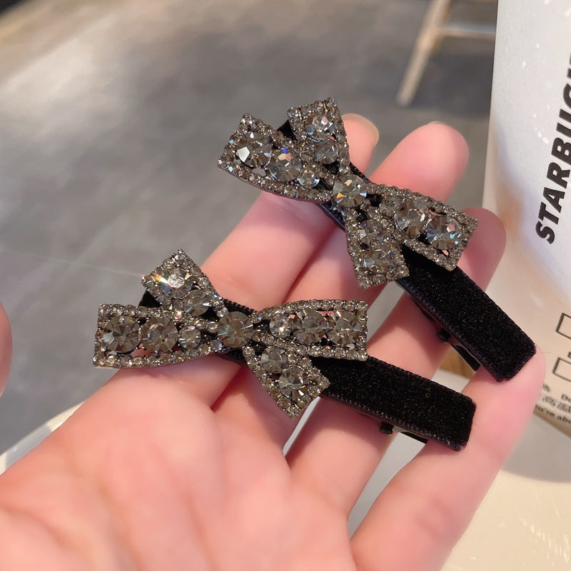 Bow Rhinestone Alligator Hair Clip