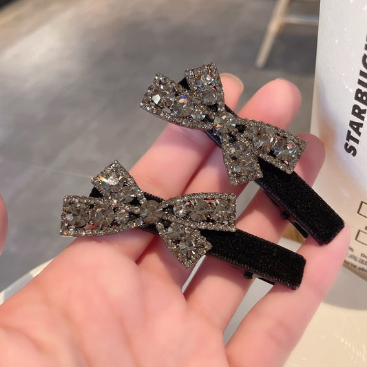 Bow Rhinestone Alligator Hair Clip