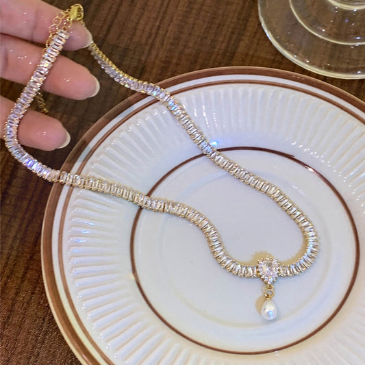 Audrey Hepburn Style Zircon Necklace