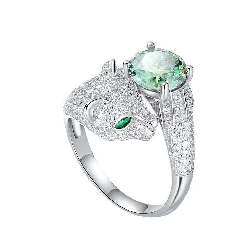 Leopard Head Luxury Ring with Full Diamond Setting