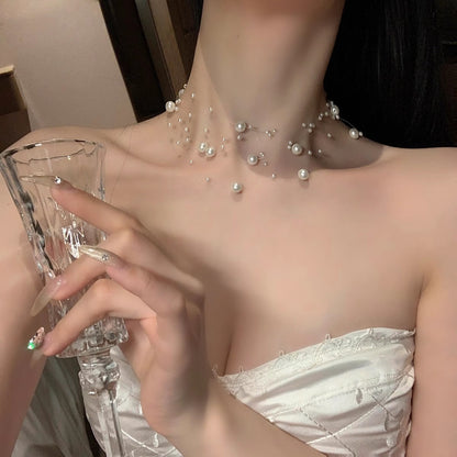 Luxury Chic Niche Elegant Pearl Necklace