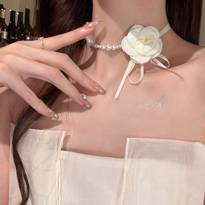 Camellia Pearl Necklace