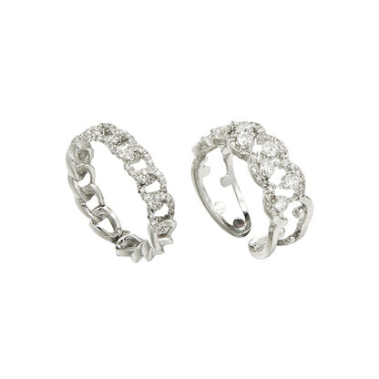 Fashionable Personalized Sparkling Open Ring